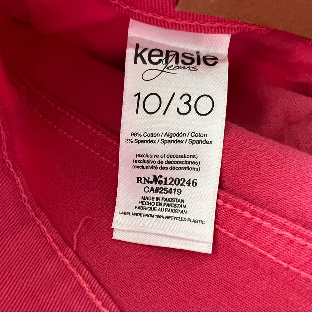 Kensie Jeans Vintage Lux Hot Pink Denim Mini Skirt - Picture 5 of 6